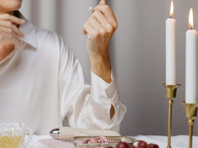 Woman Looking at Her Ring